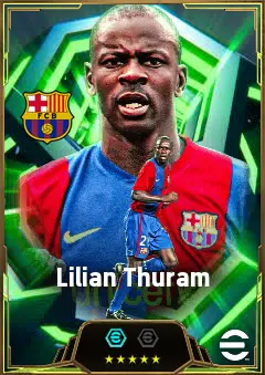 Lilian Thuram eFootball 2026 player card, 87 OVR CB