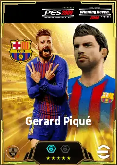 Gerard Piqué eFootball 2026 player card, 85 OVR CB