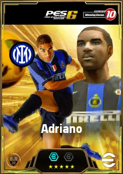 Adriano eFootball 2026 player card, 86 OVR CF