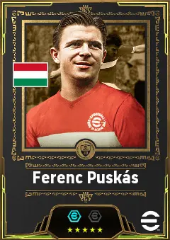 Ferenc Puskás eFootball 2026 player card, 86 OVR CF