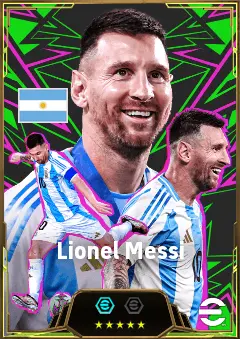 Lionel Messi eFootball 2026 player card, 83 OVR SS