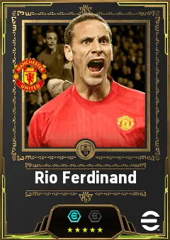 Rio Ferdinand eFootball 2026 player card, 86 OVR CB