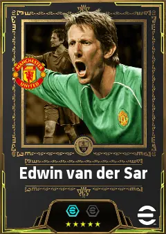 Edwin van der Sar eFootball 2026 player card, 87 OVR GK