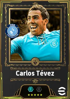 Carlos Tévez eFootball 2026 player card, 86 OVR CF