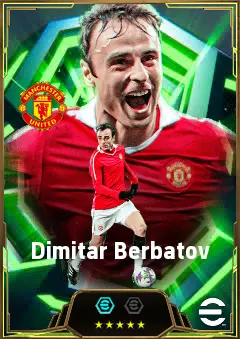 Dimitar Berbatov eFootball 2026 player card, 84 OVR CF