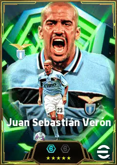 Juan Sebastián Verón eFootball 2026 player card, 86 OVR AMF