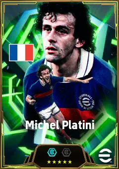 Michel Platini eFootball 2026 player card, 87 OVR AMF