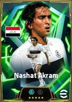 Nashat Akram eFootball 2026 player card, 82 OVR CMF