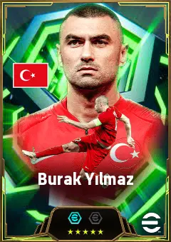 Burak Yılmaz eFootball 2026 player card, 82 OVR CF