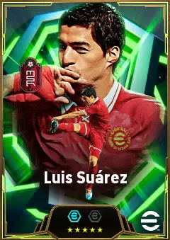 Luis Suárez eFootball 2026 player card, 87 OVR CF