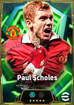 Paul Scholes eFootball 2026 player card, 86 OVR CMF