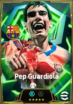 Pep Guardiola eFootball 2026 player card, 85 OVR DMF