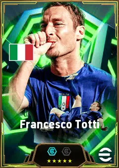 Francesco Totti eFootball 2026 player card, 87 OVR AMF