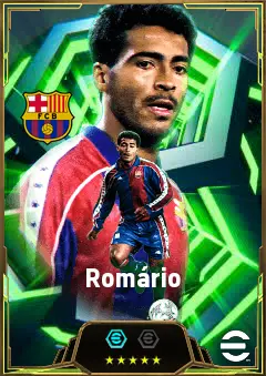 Romário eFootball 2026 player card, 86 OVR CF