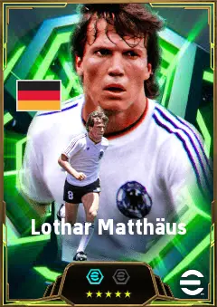 Lothar Matthäus eFootball 2026 player card, 87 OVR CMF