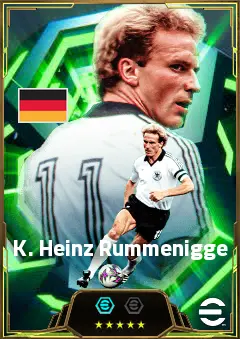 K. Heinz Rummenigge eFootball 2026 player card, 87 OVR CF