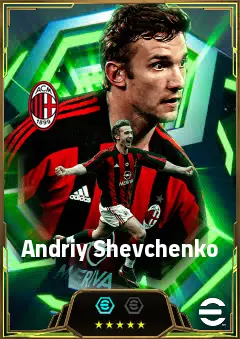 Andriy Shevchenko eFootball 2026 player card, 87 OVR CF