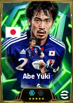 Abe Yuki eFootball 2026 player card, 83 OVR DMF