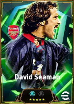 David Seaman eFootball 2026 player card, 83 OVR GK