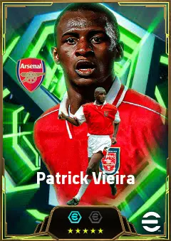 Patrick Vieira eFootball 2026 player card, 87 OVR DMF