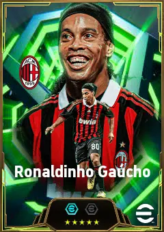 Ronaldinho Gaúcho eFootball 2026 player card, 85 OVR LWF