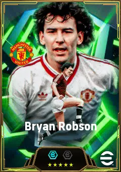 Bryan Robson eFootball 2026 player card, 85 OVR CMF