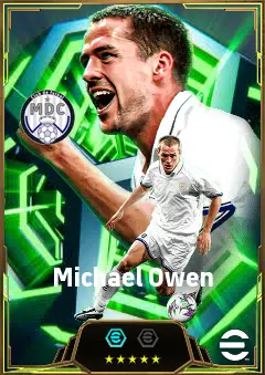 Michael Owen eFootball 2026 player card, 86 OVR CF