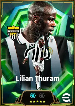 Lilian Thuram eFootball 2026 player card, 87 OVR RB