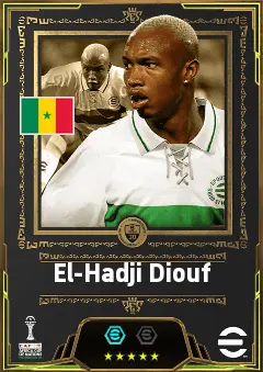 El-Hadji Diouf eFootball 2026 player card, 83 OVR CF