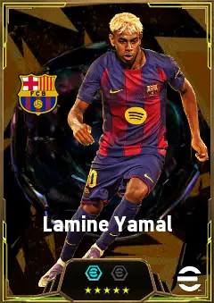 Lamine Yamal eFootball 2026 player card, 86 OVR RMF