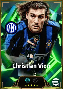 Christian Vieri eFootball 2026 player card, 85 OVR CF