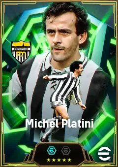 Michel Platini eFootball 2026 player card, 87 OVR AMF