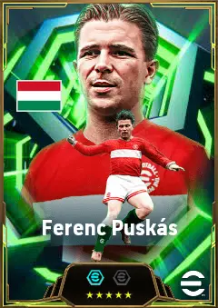 Ferenc Puskás eFootball 2026 player card, 87 OVR CF
