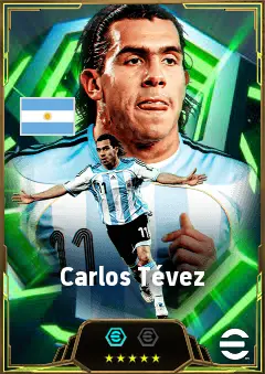 Carlos Tévez eFootball 2026 player card, 86 OVR CF