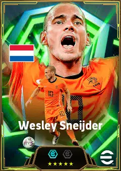 Wesley Sneijder eFootball 2026 player card, 86 OVR AMF