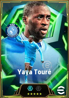 Yaya Touré eFootball 2026 player card, 86 OVR DMF