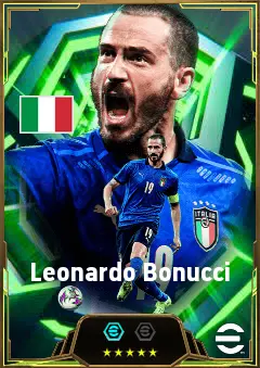Leonardo Bonucci eFootball 2026 player card, 87 OVR CB