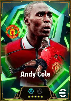 Andy Cole eFootball 2026 player card, 83 OVR CF