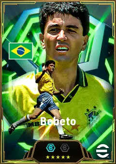 Bebeto eFootball 2026 player card, 85 OVR CF