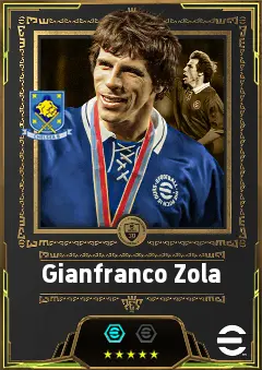 Gianfranco Zola eFootball 2026 player card, 87 OVR SS