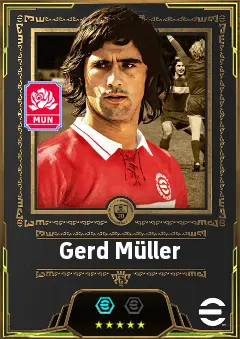 Gerd Müller eFootball 2026 player card, 87 OVR CF