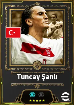 Tuncay Şanlı eFootball 2026 player card, 83 OVR CF