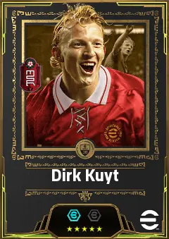 Dirk Kuyt eFootball 2026 player card, 83 OVR RWF