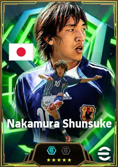 Nakamura Shunsuke eFootball 2026 player card, 85 OVR AMF