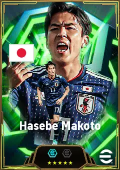 Hasebe Makoto eFootball 2026 player card, 86 OVR DMF