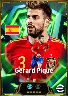 Gerard Piqué eFootball 2026 player card, 86 OVR CB