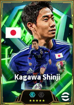 Kagawa Shinji eFootball 2026 player card, 86 OVR LMF