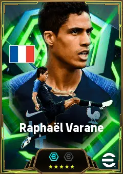 Raphaël Varane eFootball 2026 player card, 87 OVR CB