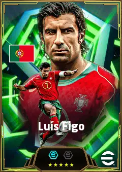 Luís Figo eFootball 2026 player card, 88 OVR RWF