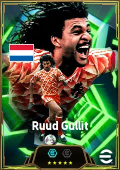 Ruud Gullit eFootball 2026 player card, 89 OVR CF